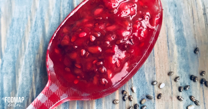 Low FODMAP Raspberry Chia Jam Recipe