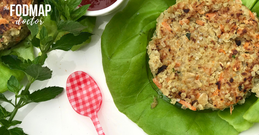 Low FODMAP Quinoa Veggie Burgers