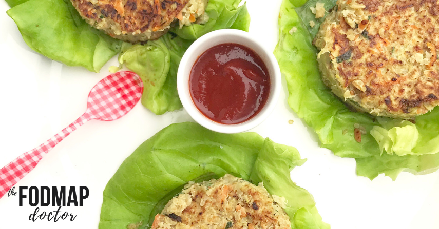 Low FODMAP Quinoa Veggie Burgers