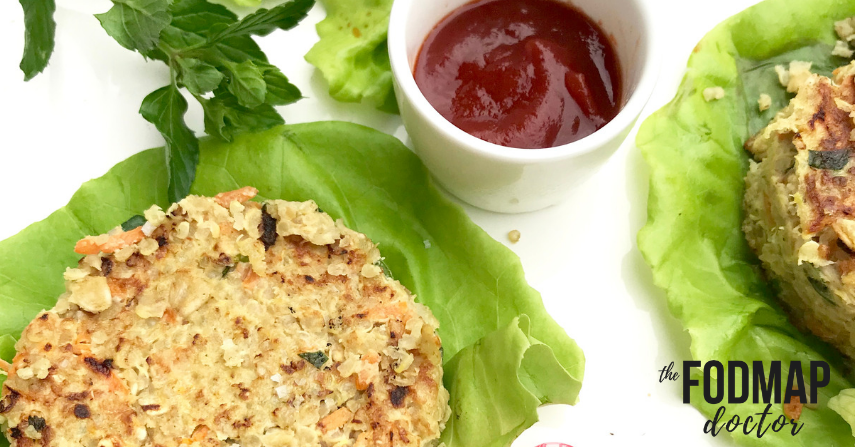 Low FODMAP Quinoa Veggie Burgers