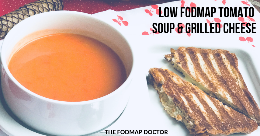 Low FODMAP Tomato Soup & Grilled Cheese